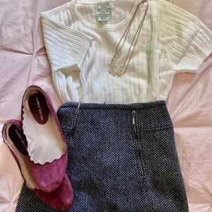 Willi Smith black and grey mini skirt